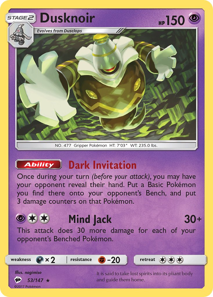 Dusknoir - 053/147 (SM:BUS) Holo Rare - Near Mint Holofoil