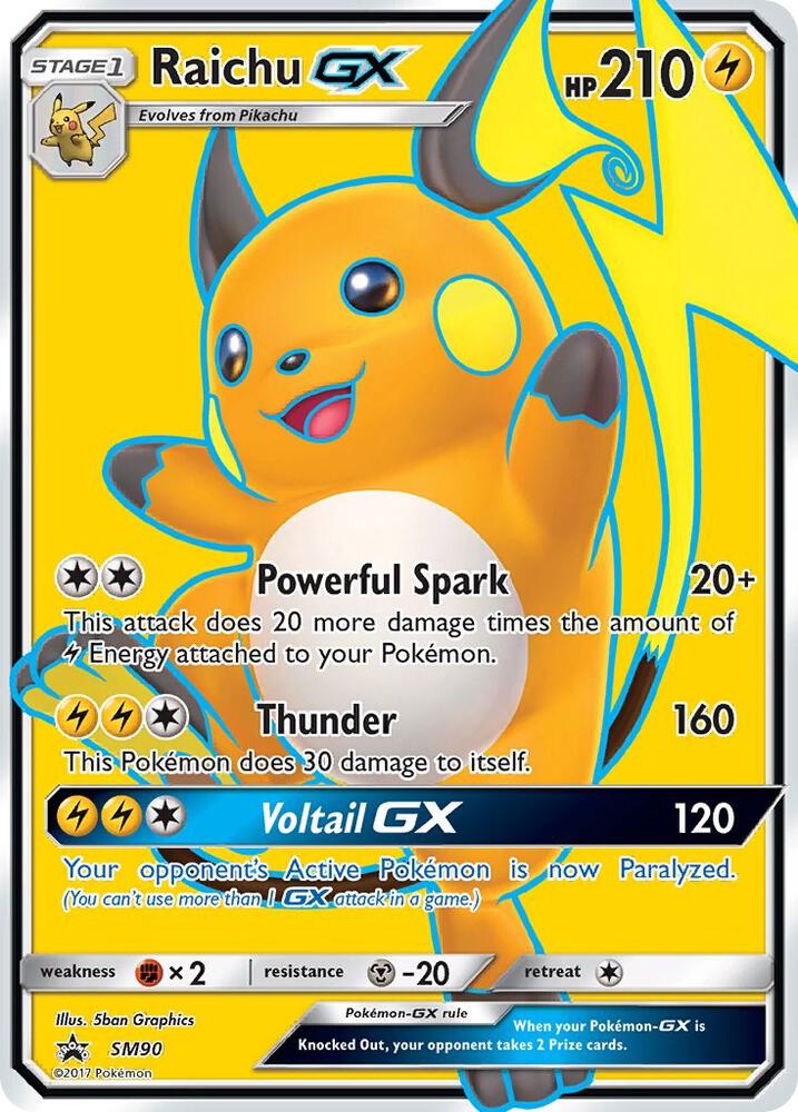Raichu GX - SM90 (SM:PR) Promo - Light Played Holofoil