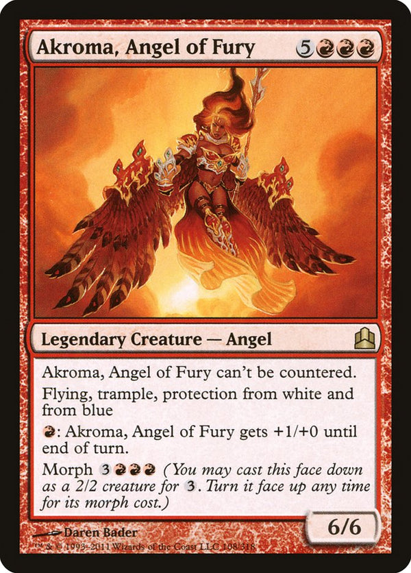 Akroma, Angel of Fury (CMD-R) Moderate Play