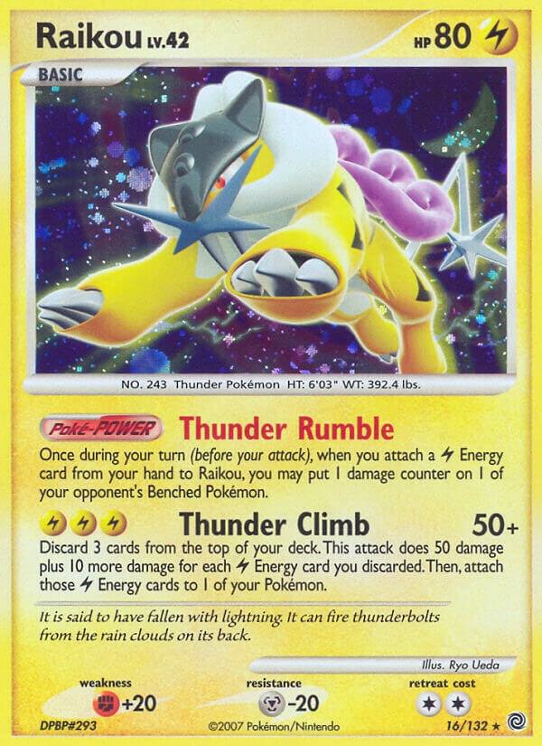 Raikou - 16/132 (SW) Holo Rare - Near Mint