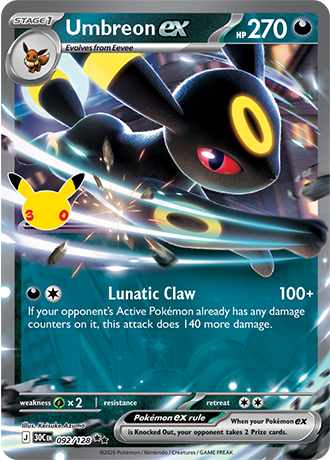 Umbreon ex - 092/128 (30C) Double Rare
