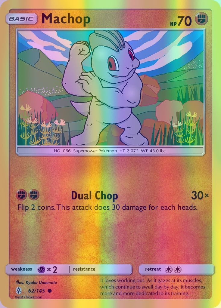 Machop - 062/145 (SM:GRI) Common - Near Mint Reverse Holofoil