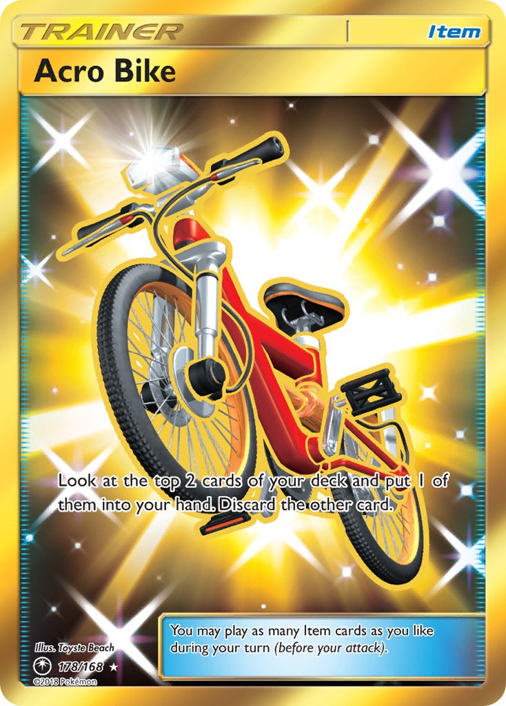 Acro Bike (Secret) - 178/168 (CES) Secret Rare - Near Mint Holofoil