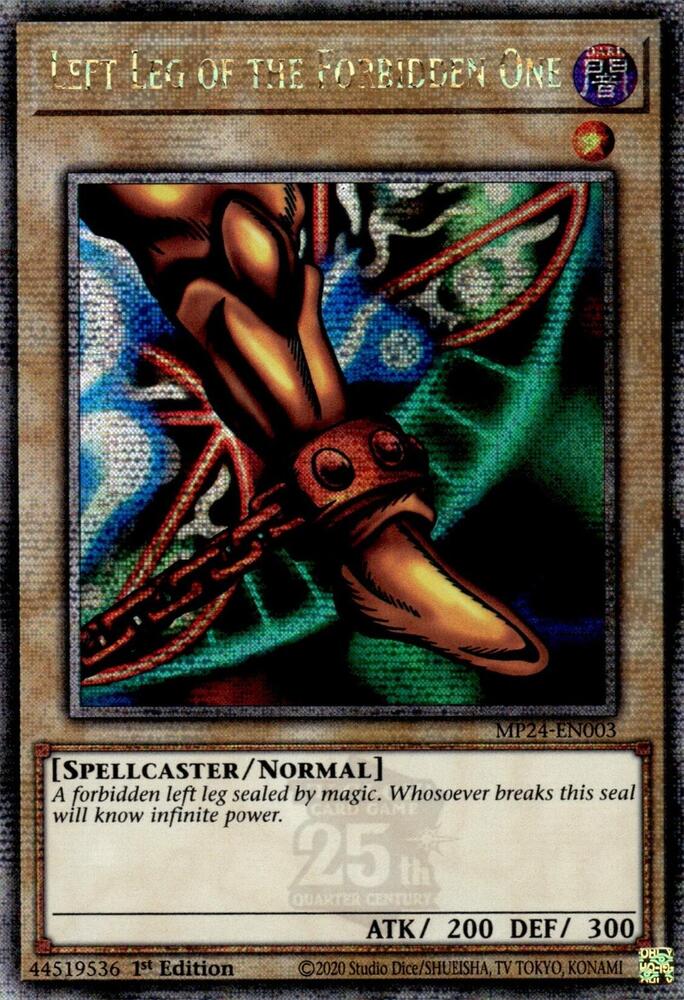 Left Leg of the Forbidden One (MP24-EN003) Quarter Century Secret Rare - Near Mint 1st Edition