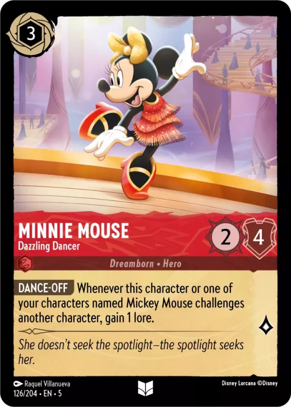 Minnie Mouse - Dazzling Dancer (Shimmering Skies 126/204) Uncommon - Near Mint