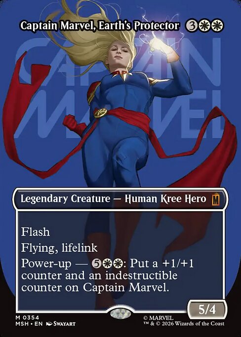 Captain Marvel, Earth's Protector [ #0354 Borderless Logo ] (MSH-M)