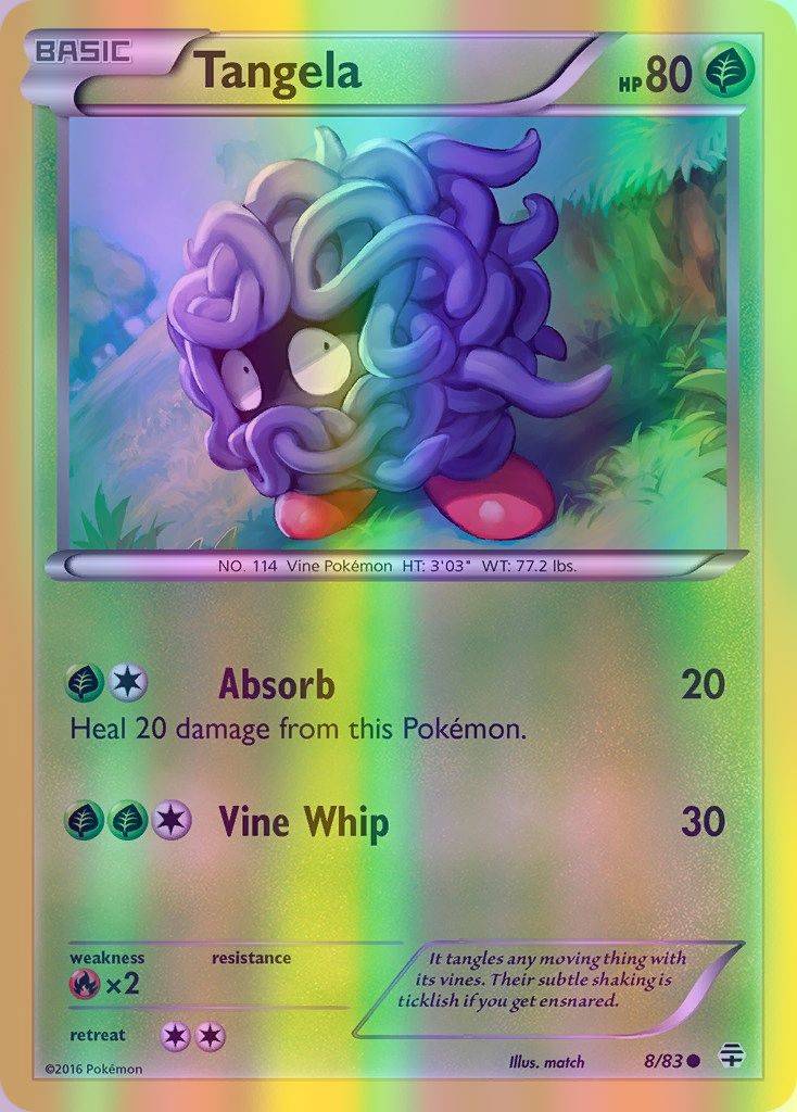 Tangela - 008/083 (GEN) Common - Near Mint Reverse Holofoil