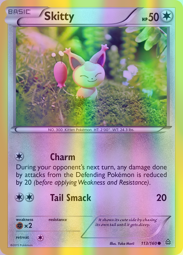 Skitty - 113/160 (PRC) Common - Near Mint Reverse Holofoil