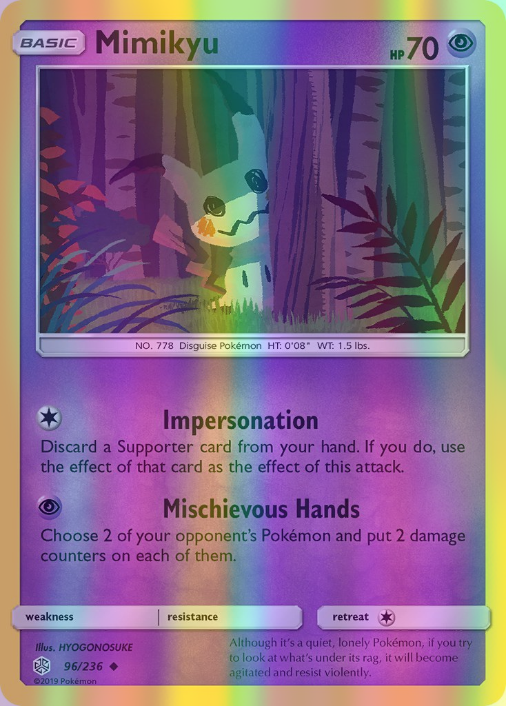 Mimikyu - 096/236 (CEC) Uncommon - Near Mint Reverse Holofoil