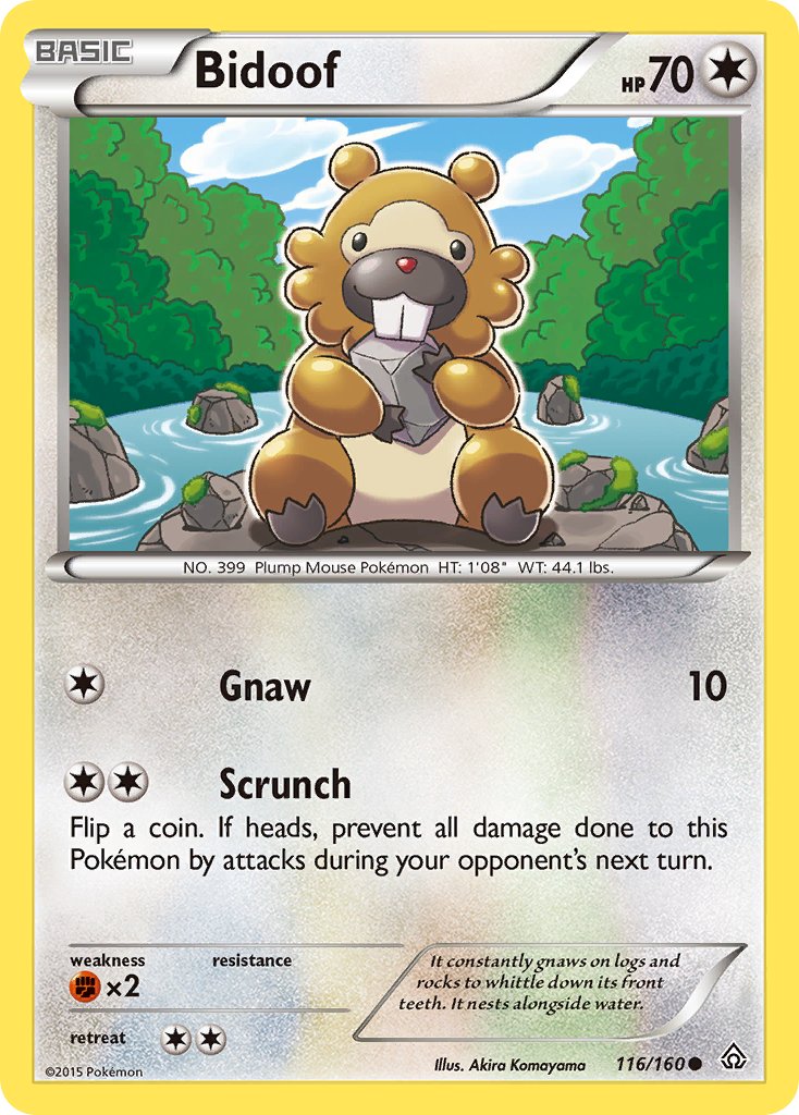 Bidoof - 116/160 (PRC) Common - Near Mint