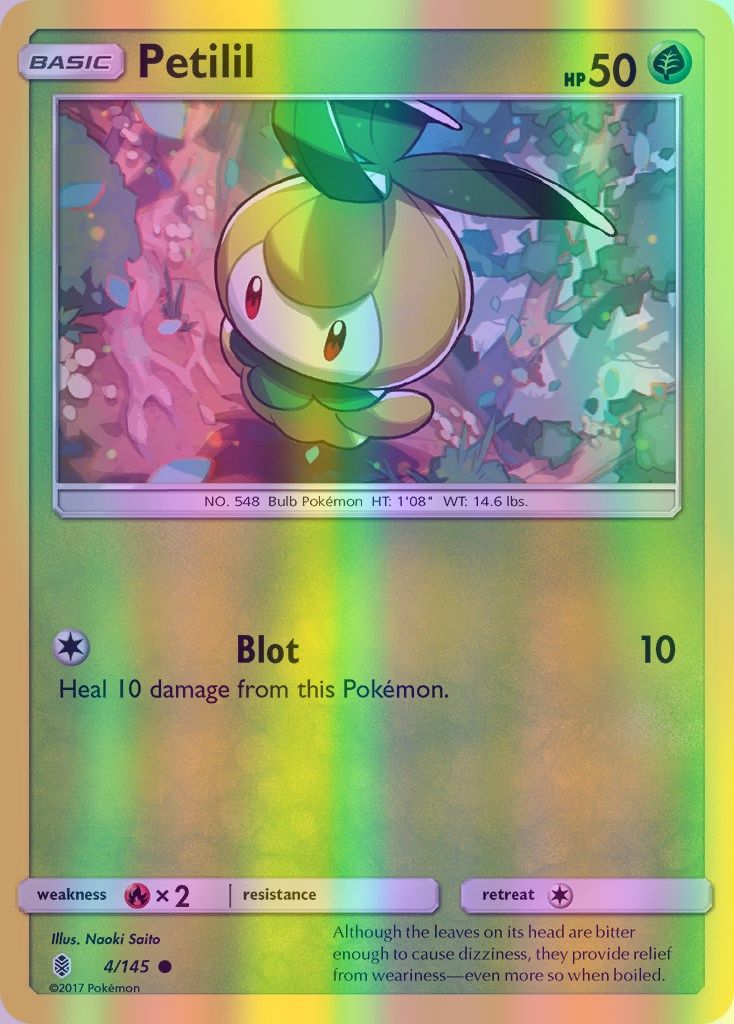 Petilil - 004/145 (SM:GRI) Common - Near Mint Reverse Holofoil