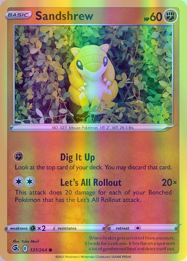 Sandshrew - 131/264 (SWSH08) Common - Near Mint Reverse Holofoil