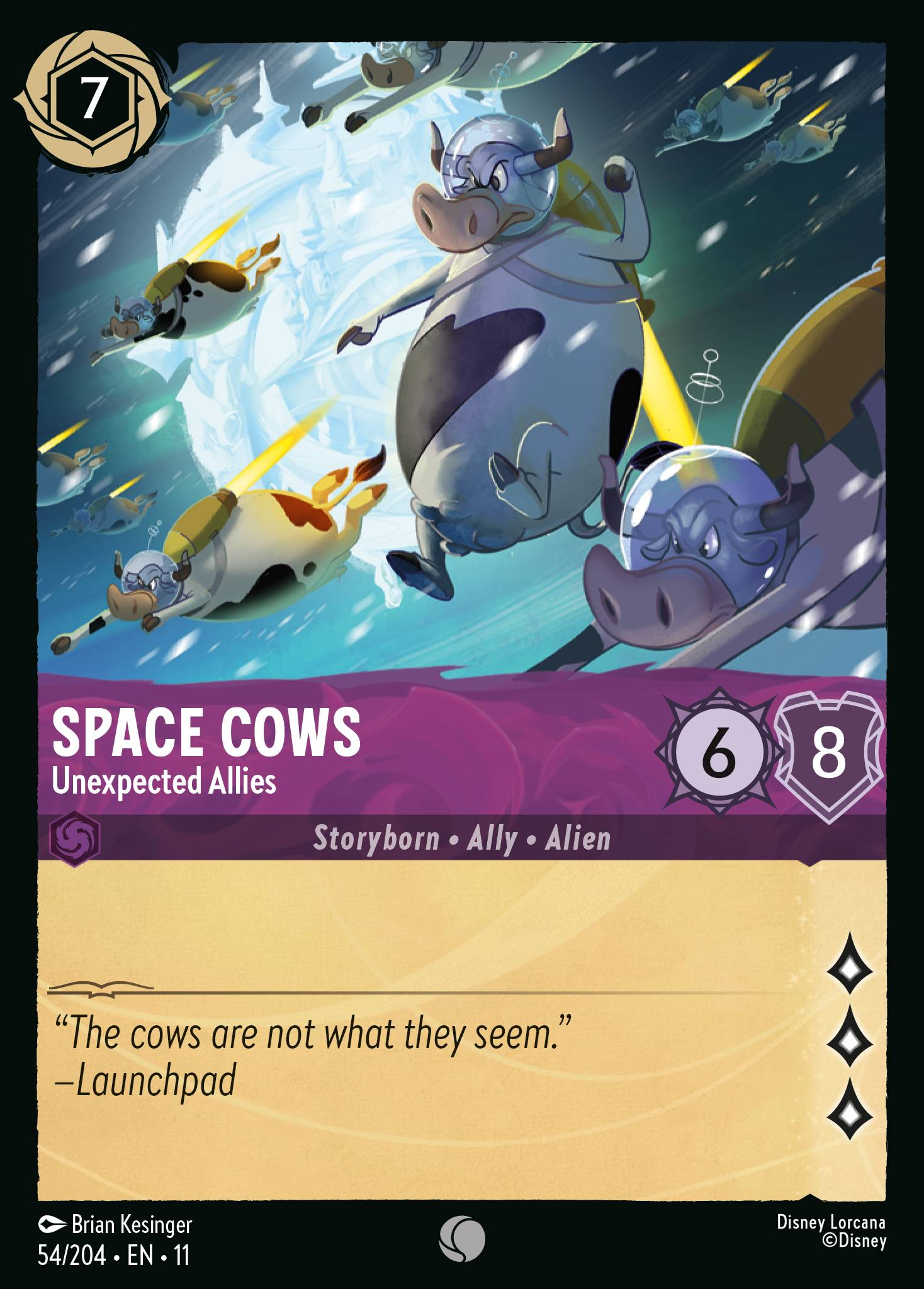 Space Cows - Unexpected Allies (054/204 - Winterspell)  Common