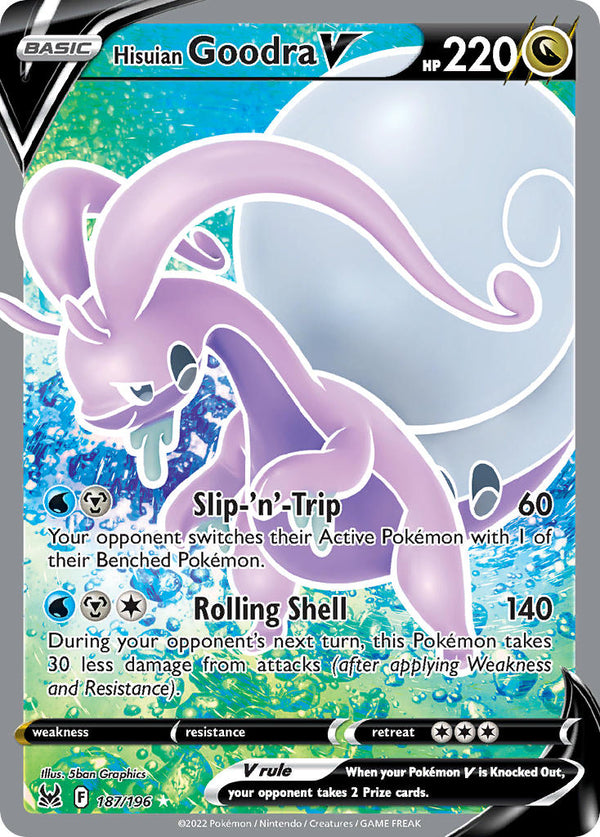 Hisuian Goodra V (Full Art) - 187/196 (SWSH11) Ultra Rare - Near Mint Holofoil