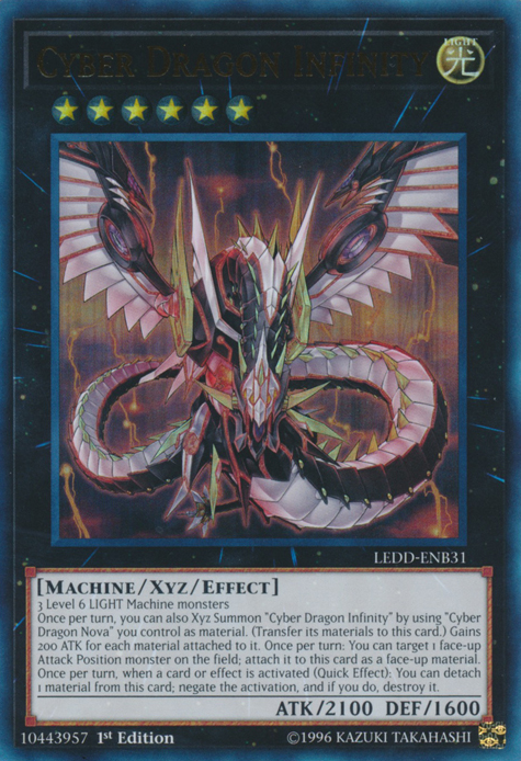 Cyber Dragon Infinity (LEDD-ENB31) Ultra Rare- Near Mint 1st Edition