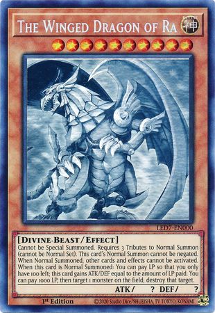 The Winged Dragon of Ra (LED7-EN000) 1st Edition - Light Play