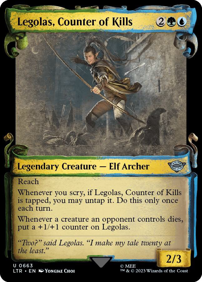 Legolas, Counter of Kills [#0663Showcase Scrolls] (LTR-U-Foil)