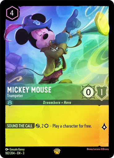 Mickey Mouse -Trumpeter (Into the Inklands 182/204) Legendary - Near Mint Cold Foil