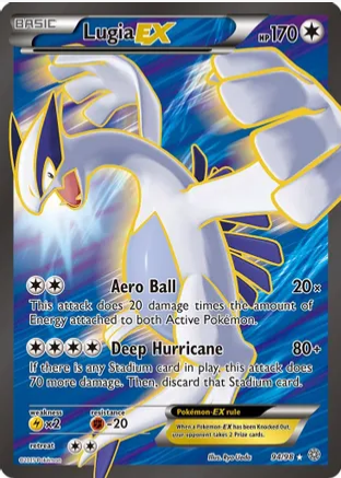 Lugia EX (Full Art) - 094/098 (AOR) Ultra Rare - Light Play Holofoil