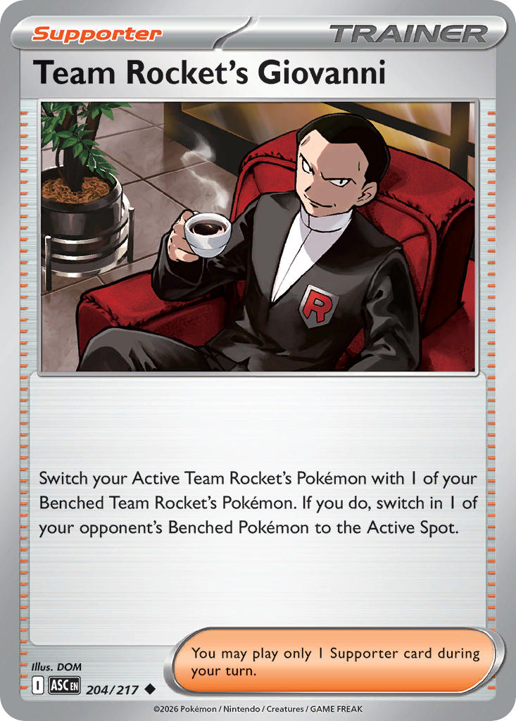 Team Rocket's Giovanni - 204/217 (ASC) Uncommon