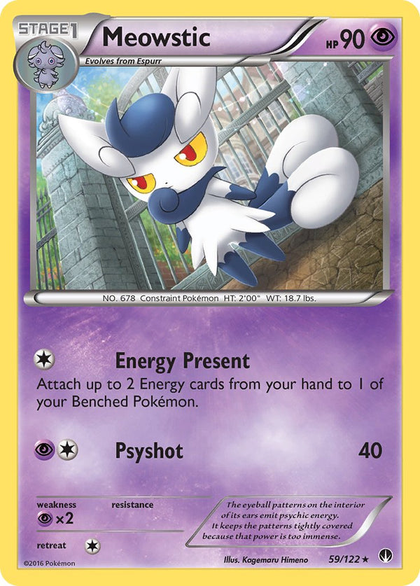 Meowstic - 059/122 (BKP) Rare - Near Mint