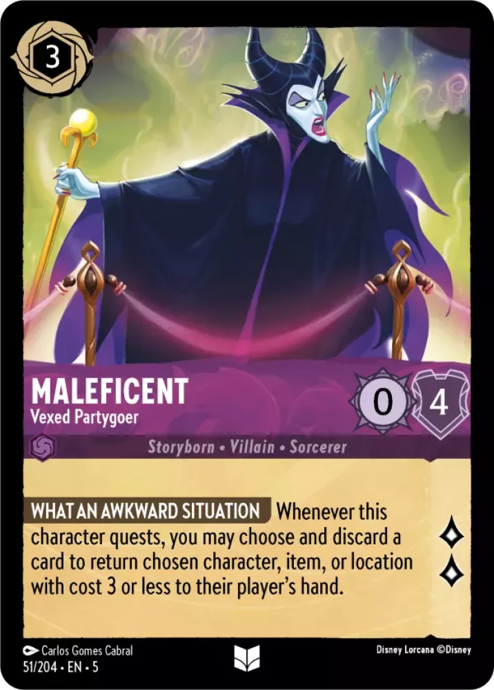 Maleficent - Vexed Partygoer (Shimmering Skies 051/204) Uncommon - Near Mint