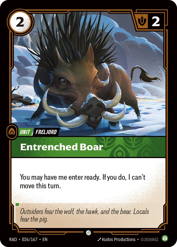 Entrenched Boar - 026/167 (RAD) Common