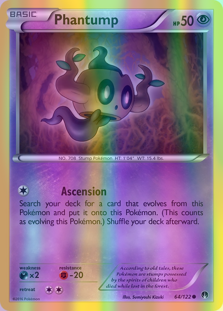 Phantump - 064/122 (BKP) Common - Near Mint Reverse Holofoil