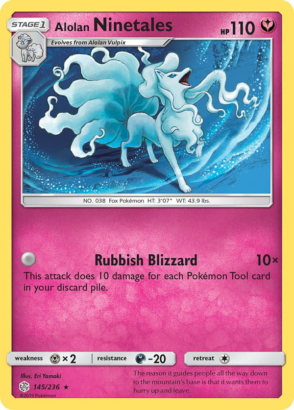 Alolan Ninetales - 145/236 (CEC) Holo Rare - Near Mint Holofoil