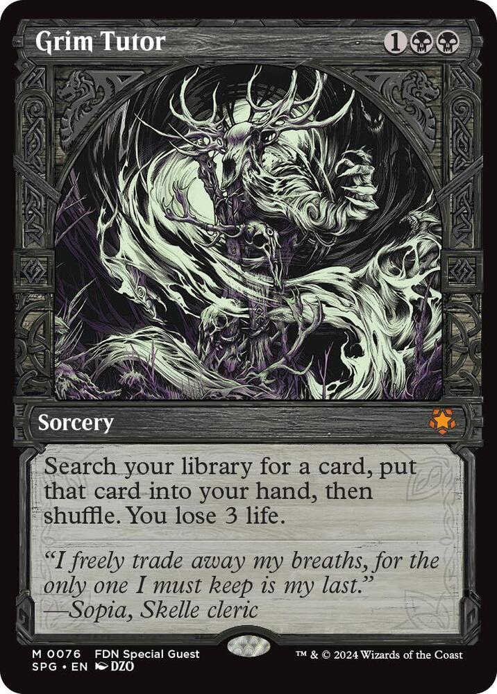 Grim Tutor [#0076] (SPG-M-FOIL)
