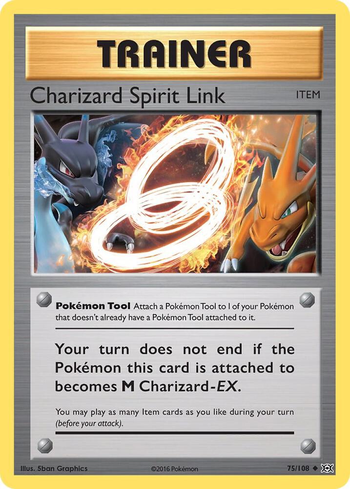 Charizard Spirit Link - 075/108 (EVO) Reverse Holo Foil Light Play
