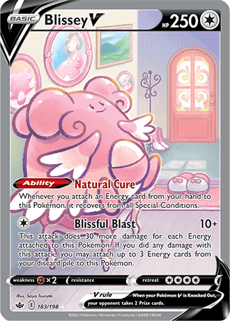 Blissey V (Alternate Full Art) - 183/198 (SWSH06) Ultra Rare - Near Mint Holofoil