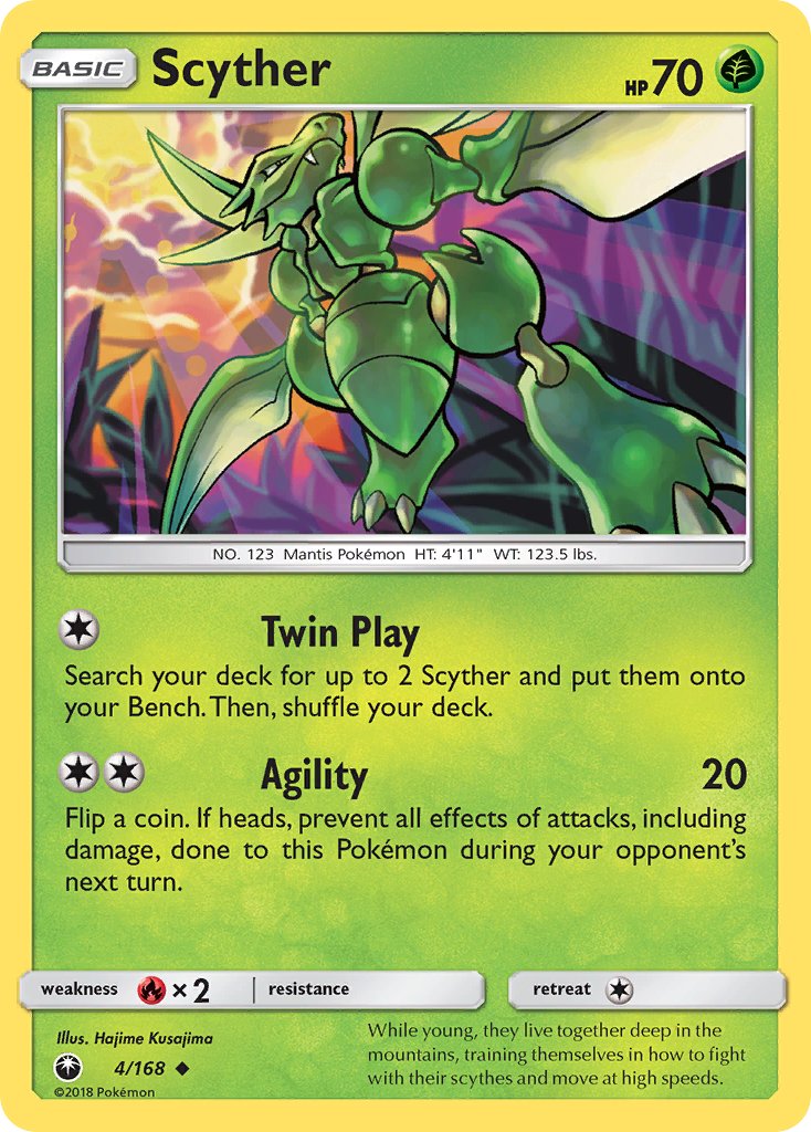 Scyther - 004/168 (CES) Uncommon - Near Mint