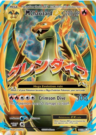 M Charizard EX (101/108) Full Art Light Play