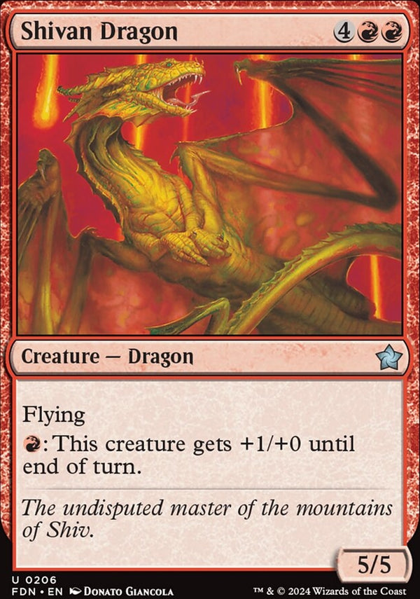 Shivan Dragon [#0206] (FDN-U-FOIL)