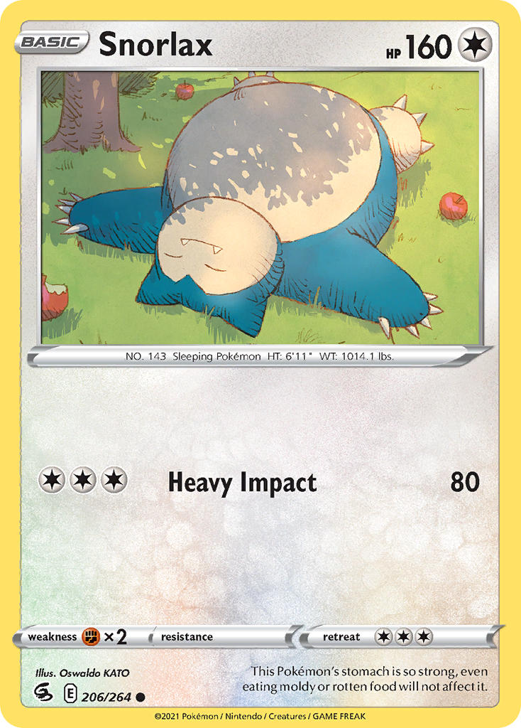 Snorlax - 206/264 (SWSH08) Common - Near Mint