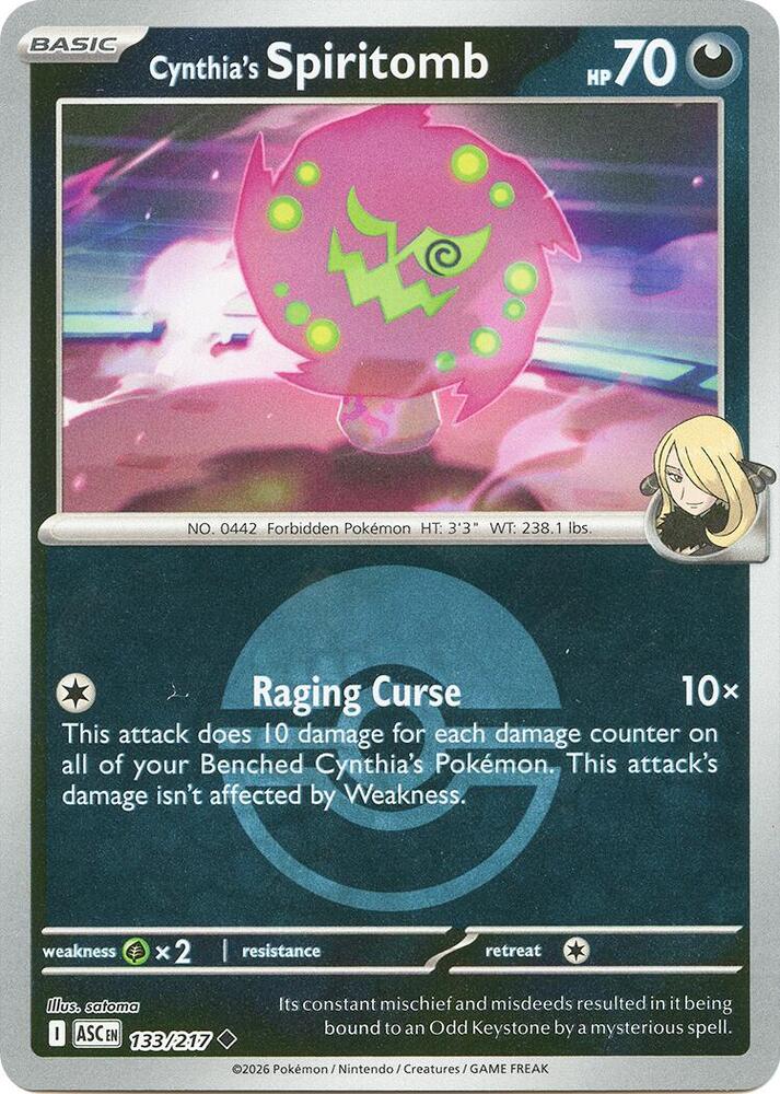 Cynthia's Spiritomb (Poke Ball) - 133/217 (ASC) Uncommon