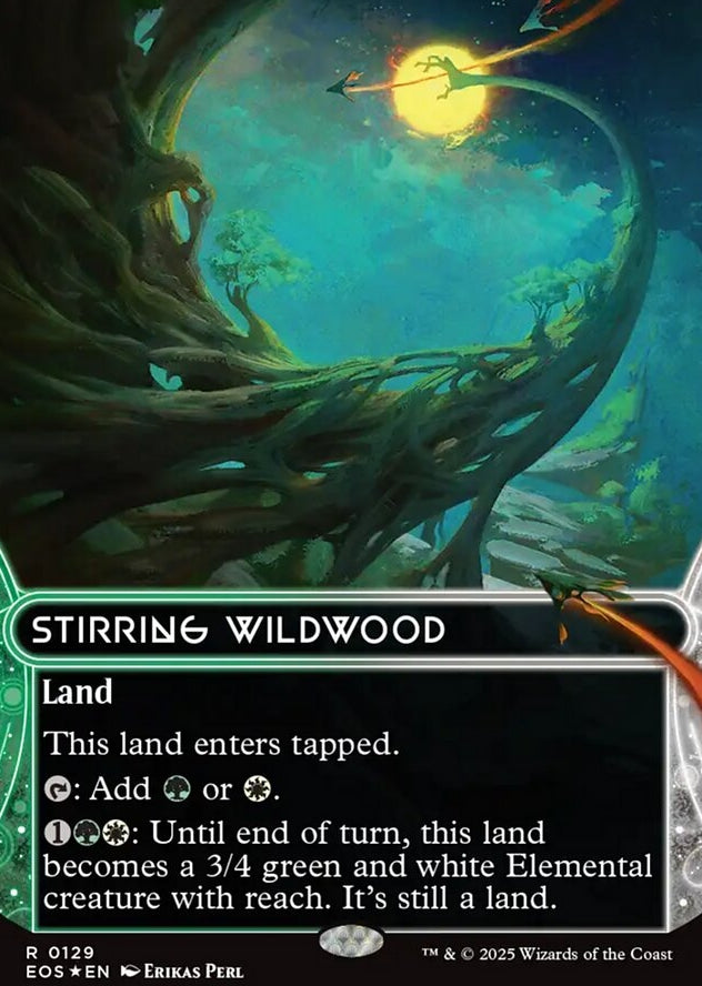 Stirring Wildwood [ #0129 Galaxy Foil Borderless Stellar Sights ] (EOS-R)
