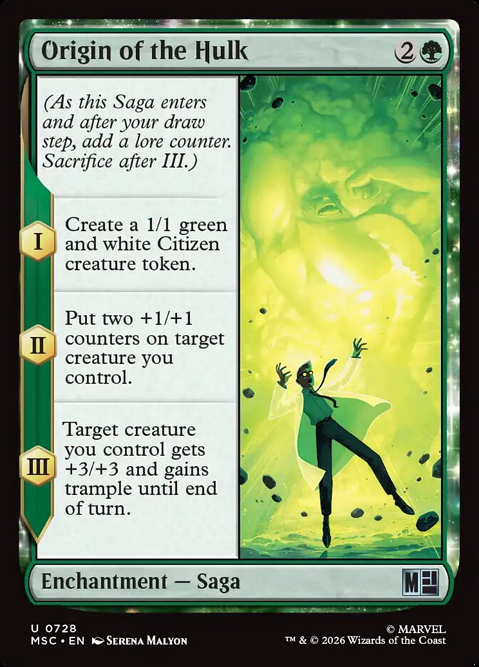 Origin of the Hulk [ #0728 ] (MSC-U)
