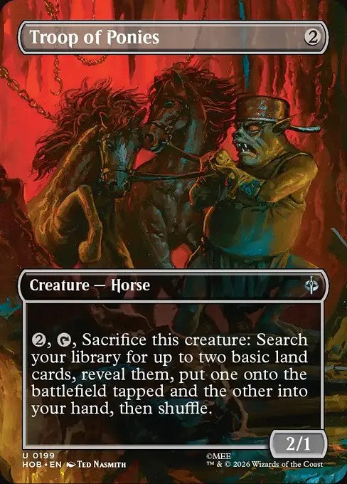 Troop of Ponies [ #0199 Borderless Scene ] (HOB-U)