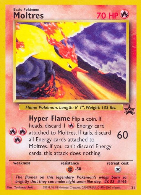 Moltres (21) WotC Promo Heavy Play