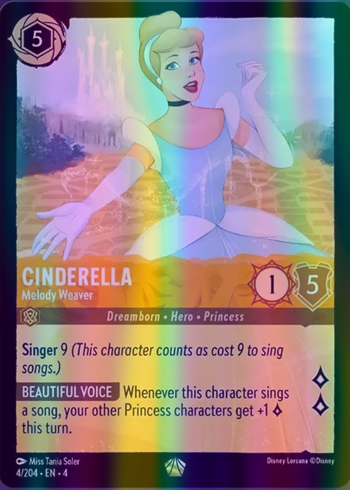 Cinderella - Melody Weaver (Ursula's Return 004/204) Legendary - Near Mint Cold Foil