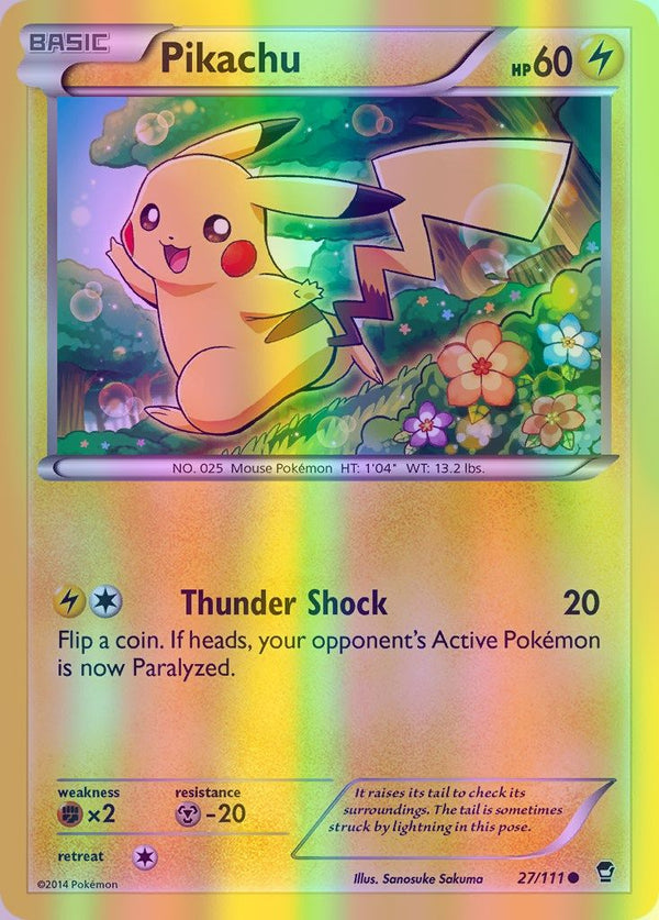 Pikachu - 027/111 (FFI) Common - Near Mint Reverse Holofoil