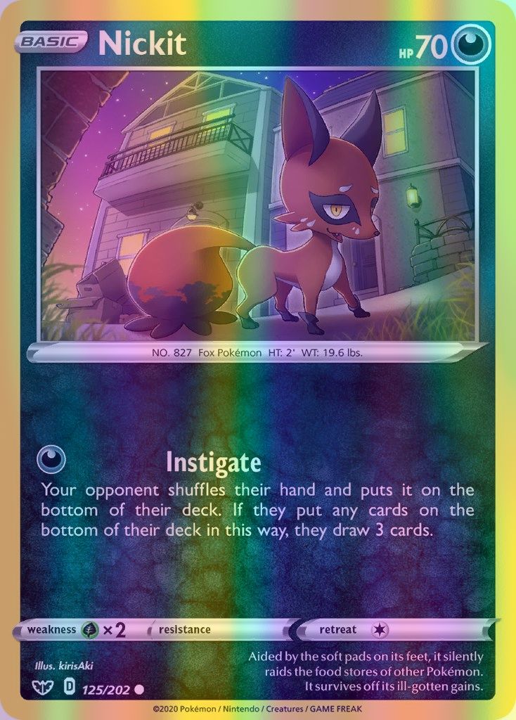 Nickit - 125/202 (SWSH01) Common - Near Mint Reverse Holofoil