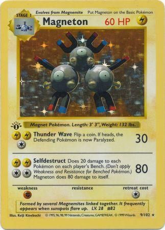 Magneton - 009/102 (BS) 1st Edition Holo Rare - Near Mint Holofoil