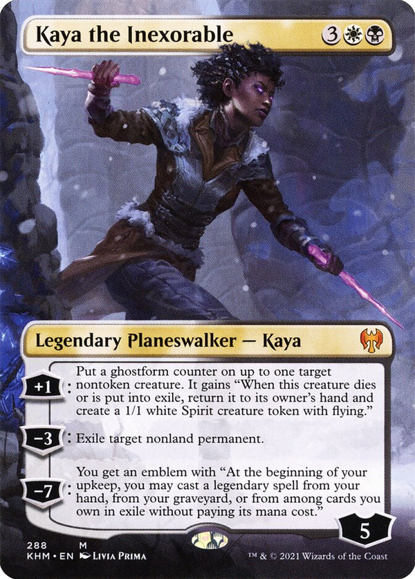 Kaya the Inexorable [Borderless Planeswalkers #288] (KHM-M-FOIL)