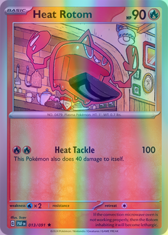 Heat Rotom - 013/091 (PAF) Rare - Near Mint Reverse Holofoil