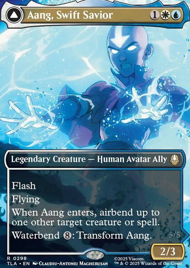 Aang, Swift Savior // Aang and La, Oceans's Fury [ #0298 Borderless ] (TLA-R)