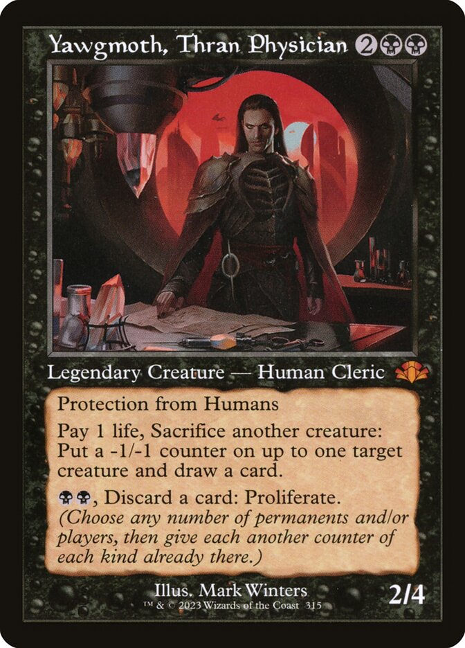 Yawgmoth, Thran Physician [#315 Old Frame Bonus Sheet] (DMR-M-FOIL) Light Play