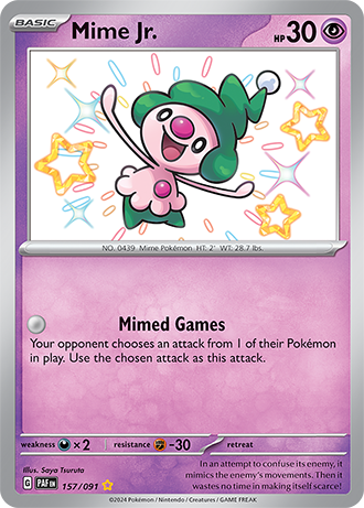 Mime Jr. - 157/091 (PAF) Secret Rare - Near Mint Holofoil